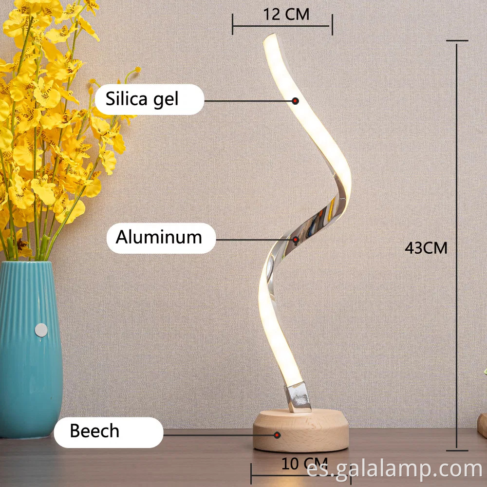 Lámpara de mesa de cabecilla de luz de color LED de color marido RGB